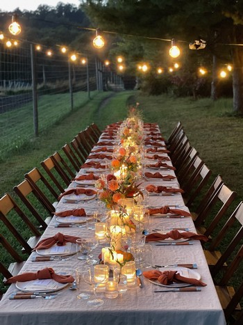 An evening outdoor event at Walsh Family Wine